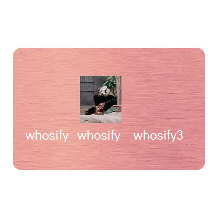 WHOSiFY NFC Business Card (Rose Gold)