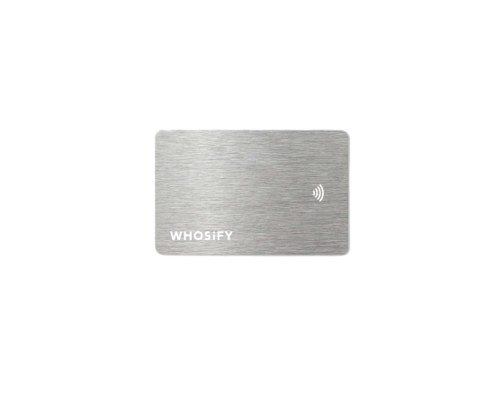 Silver NFC card — reverse side