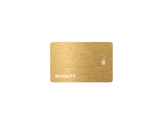 Gold NFC card — reverse side