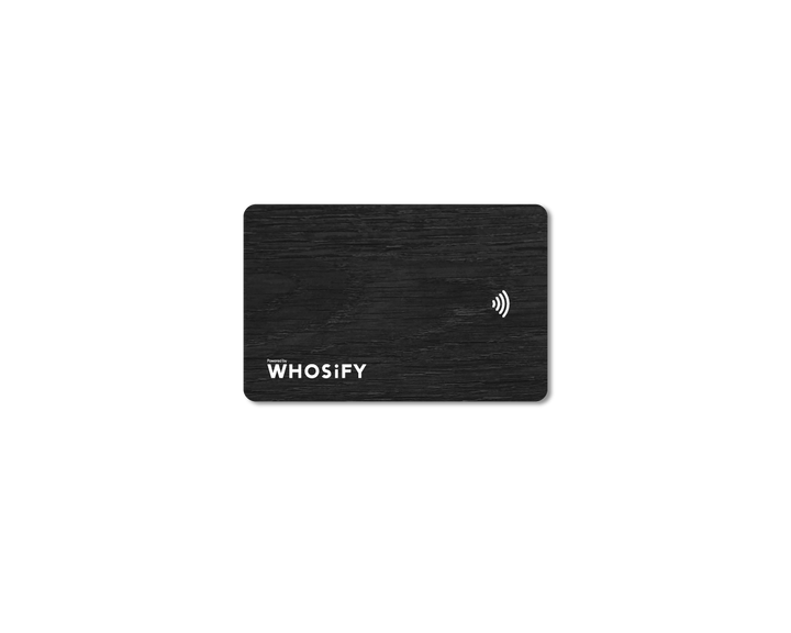 Wood NFC card — reverse side