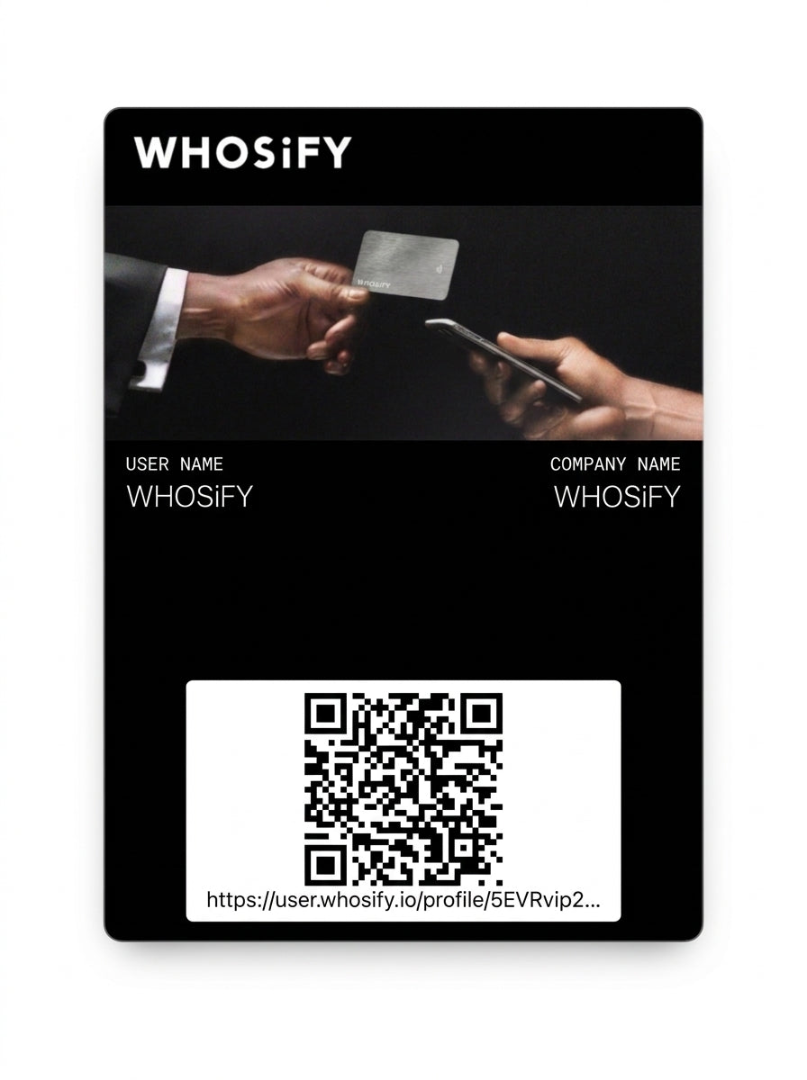 WHOSiFY card in Apple Wallet with its original QR code